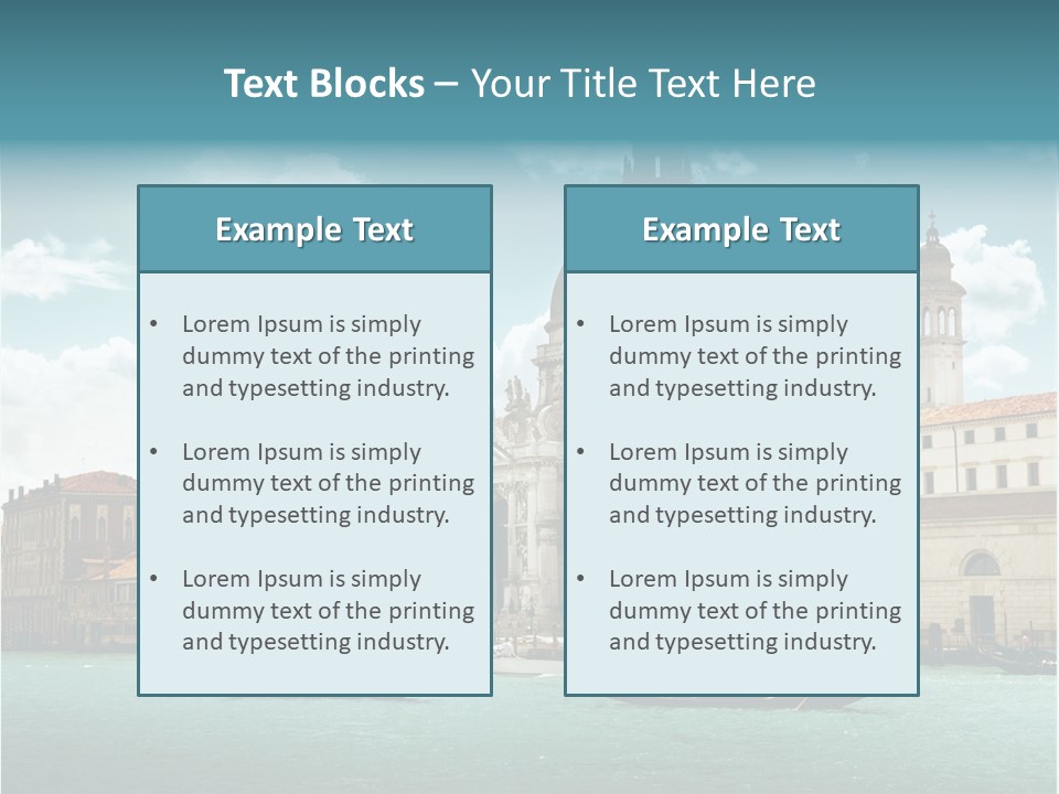 Gondola Venetian Salute PowerPoint Template