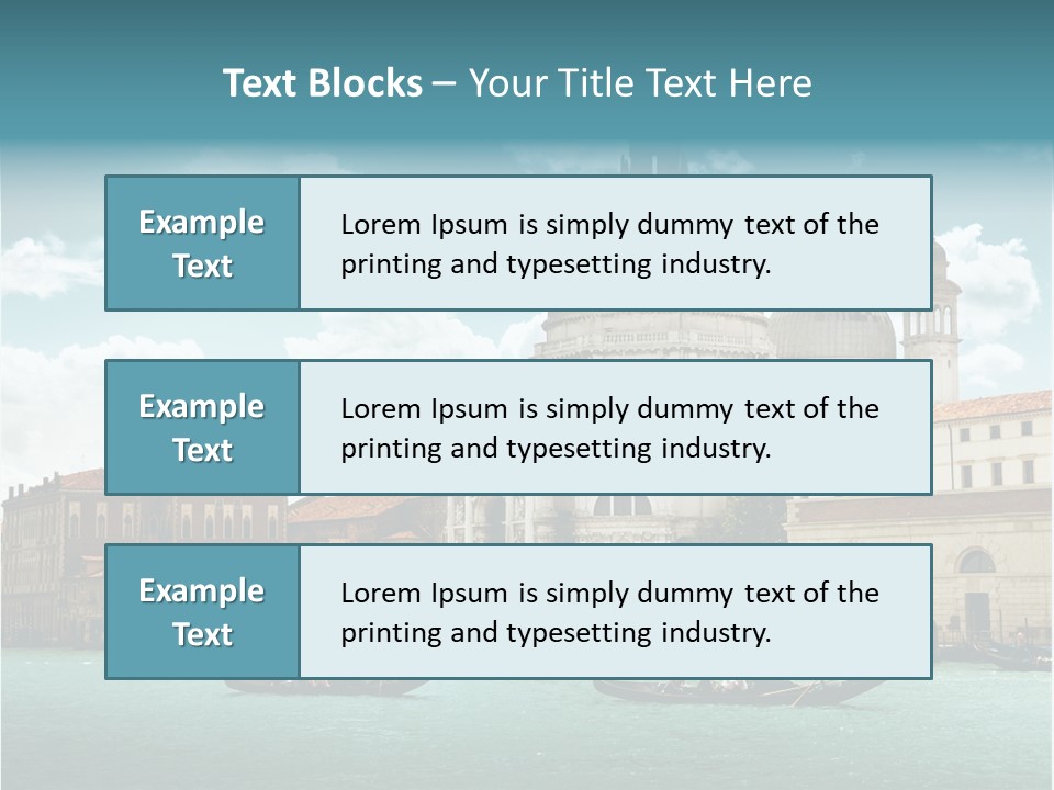 Gondola Venetian Salute PowerPoint Template