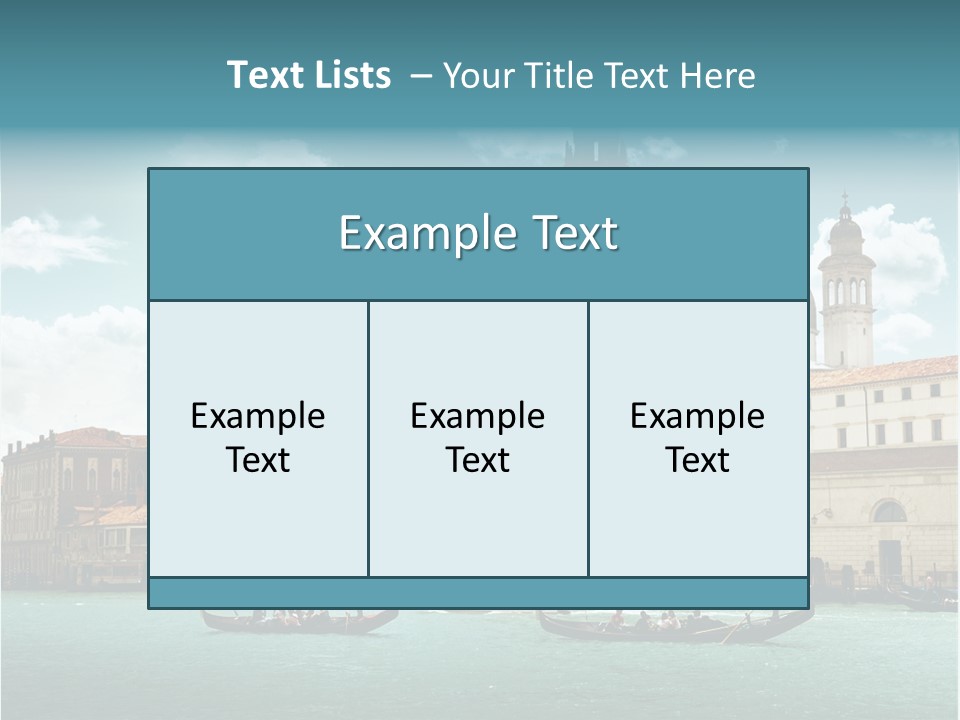 Gondola Venetian Salute PowerPoint Template
