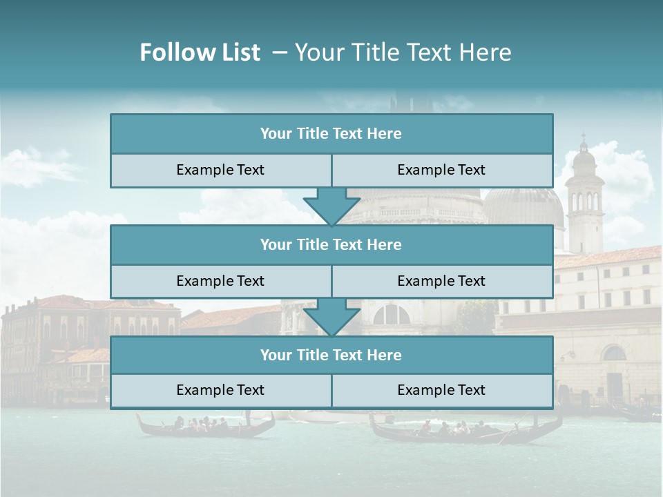 Gondola Venetian Salute PowerPoint Template