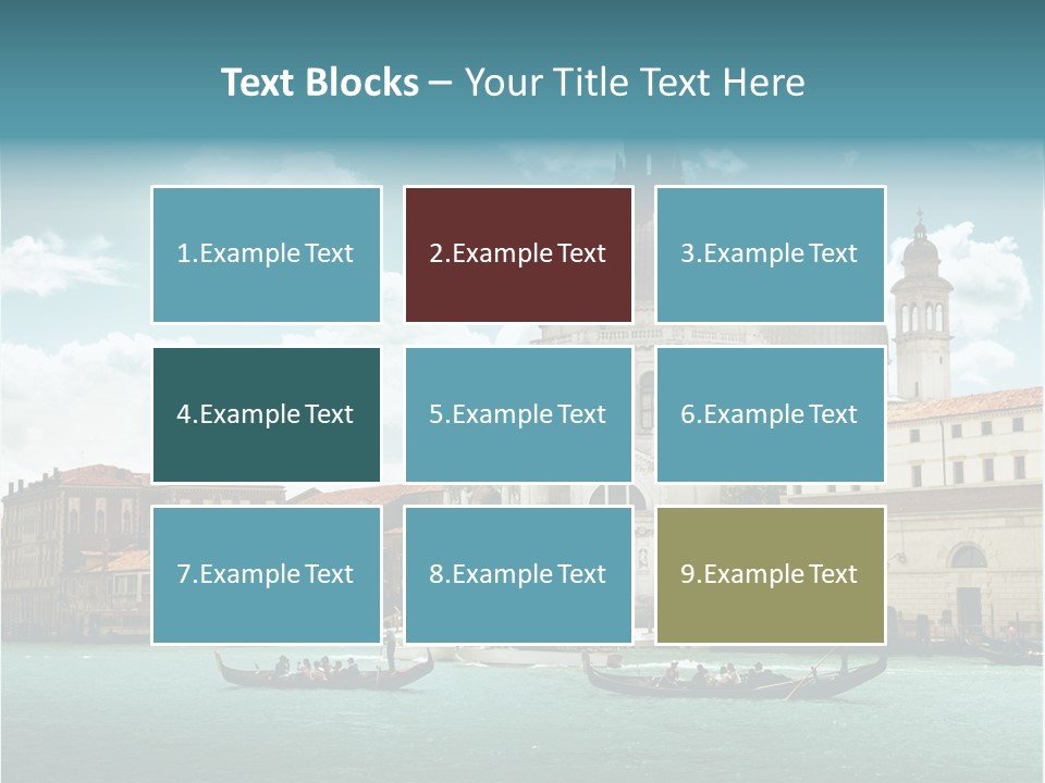 Gondola Venetian Salute PowerPoint Template