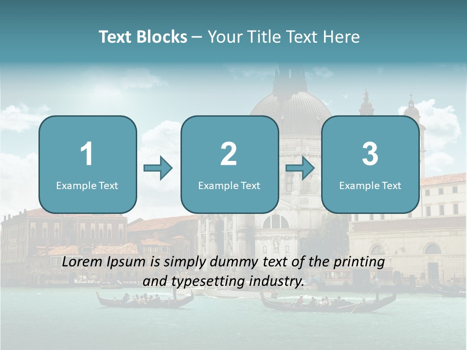 Gondola Venetian Salute PowerPoint Template