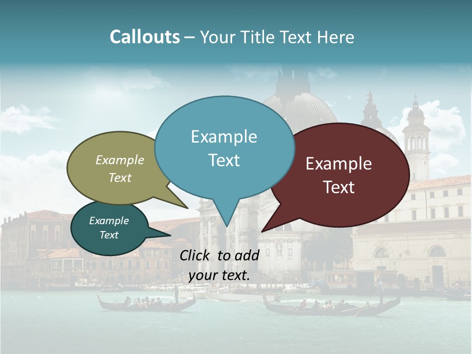 Gondola Venetian Salute PowerPoint Template