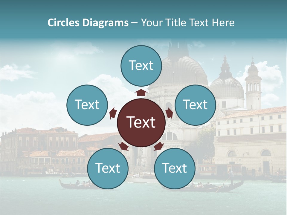 Gondola Venetian Salute PowerPoint Template