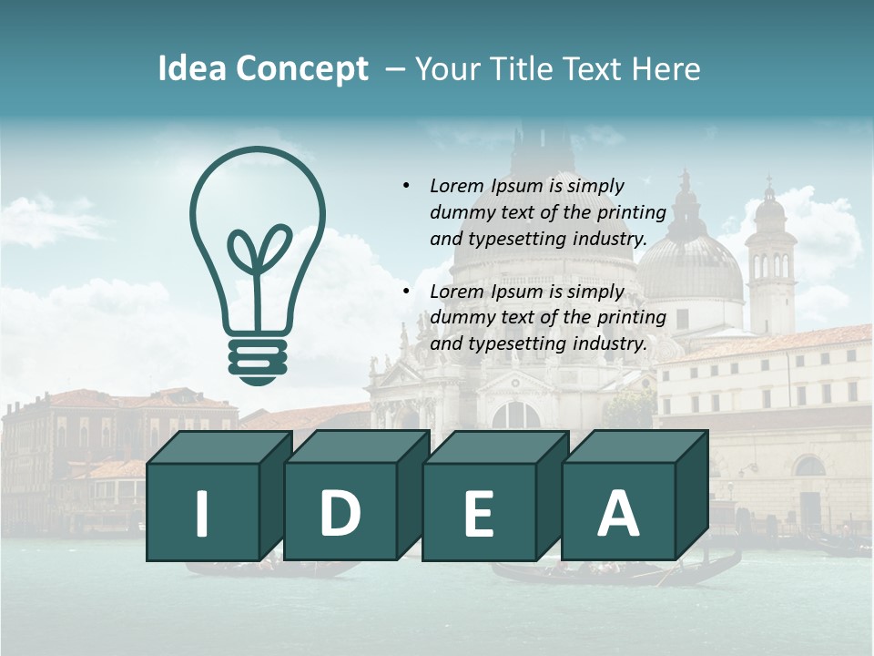 Gondola Venetian Salute PowerPoint Template