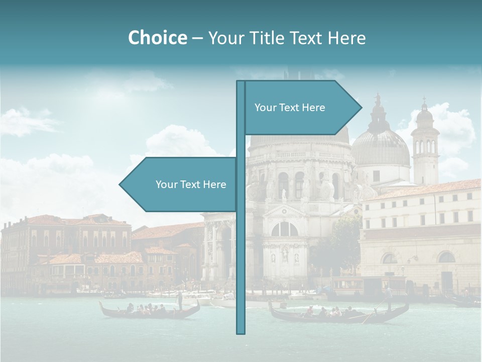 Gondola Venetian Salute PowerPoint Template