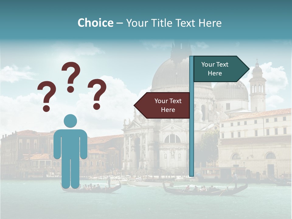 Gondola Venetian Salute PowerPoint Template