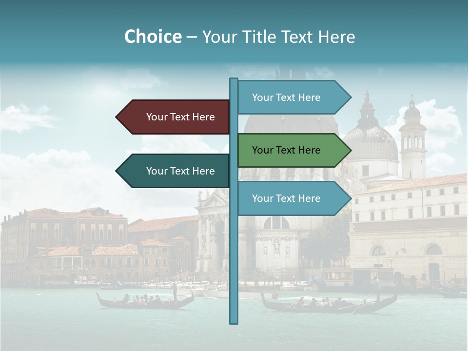 Gondola Venetian Salute PowerPoint Template
