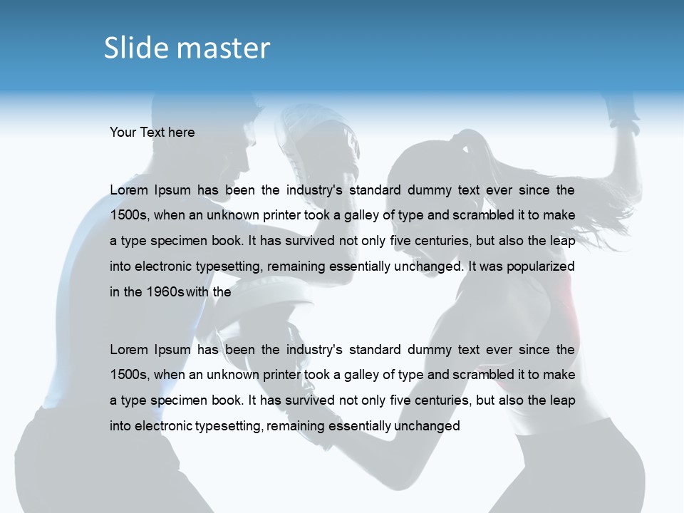 Boxing Portrait Female PowerPoint Template