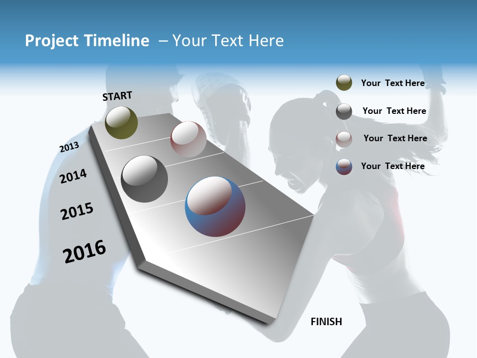 Boxing Portrait Female PowerPoint Template