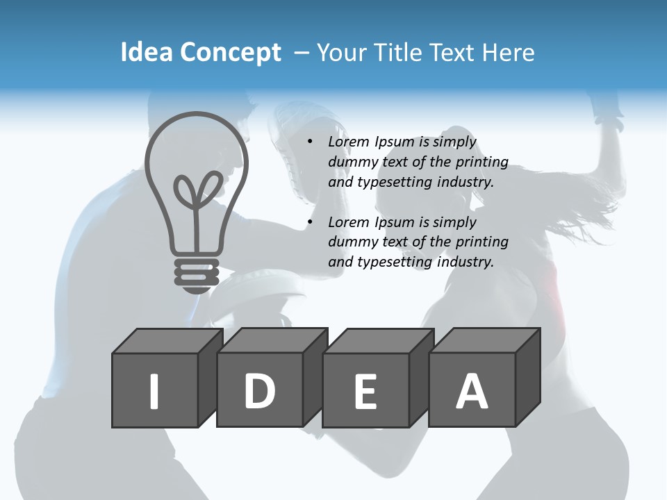 Boxing Portrait Female PowerPoint Template