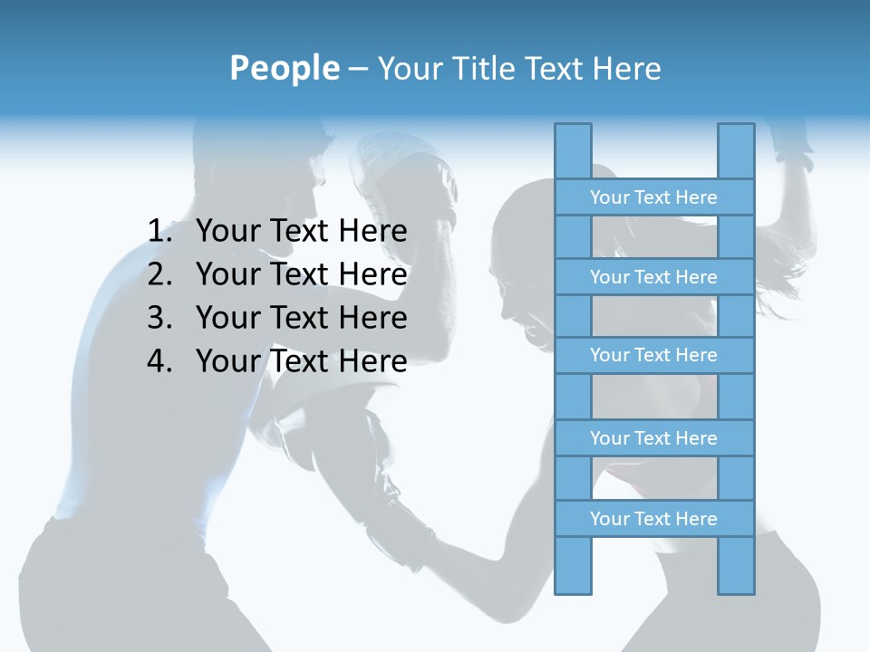 Boxing Portrait Female PowerPoint Template