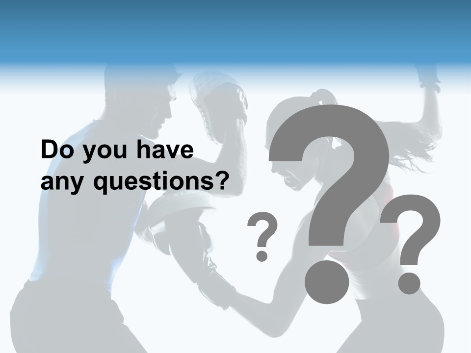 Boxing Portrait Female PowerPoint Template