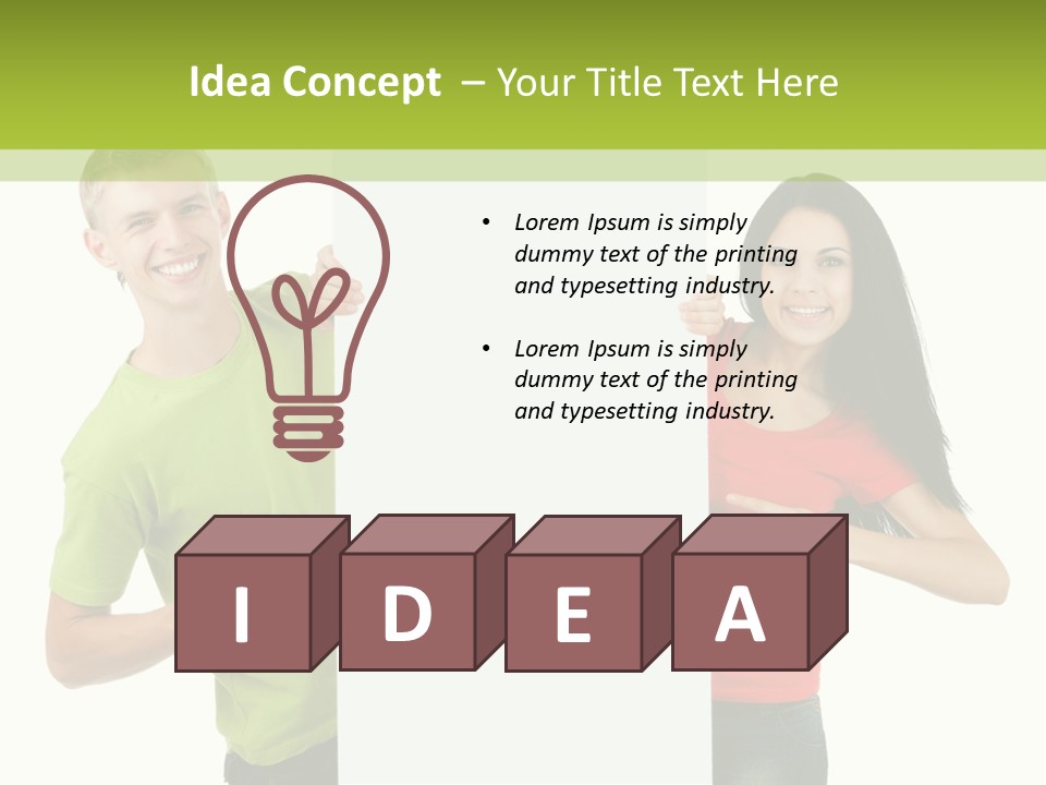 Excited Person Man PowerPoint Template