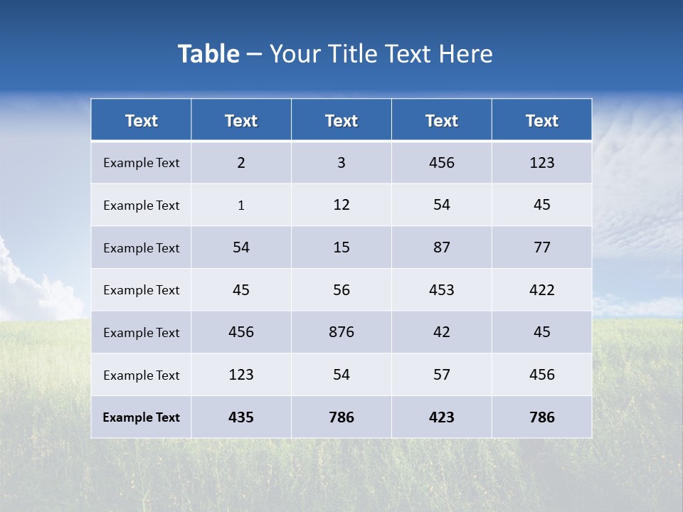 Sky Professional Summer PowerPoint Template