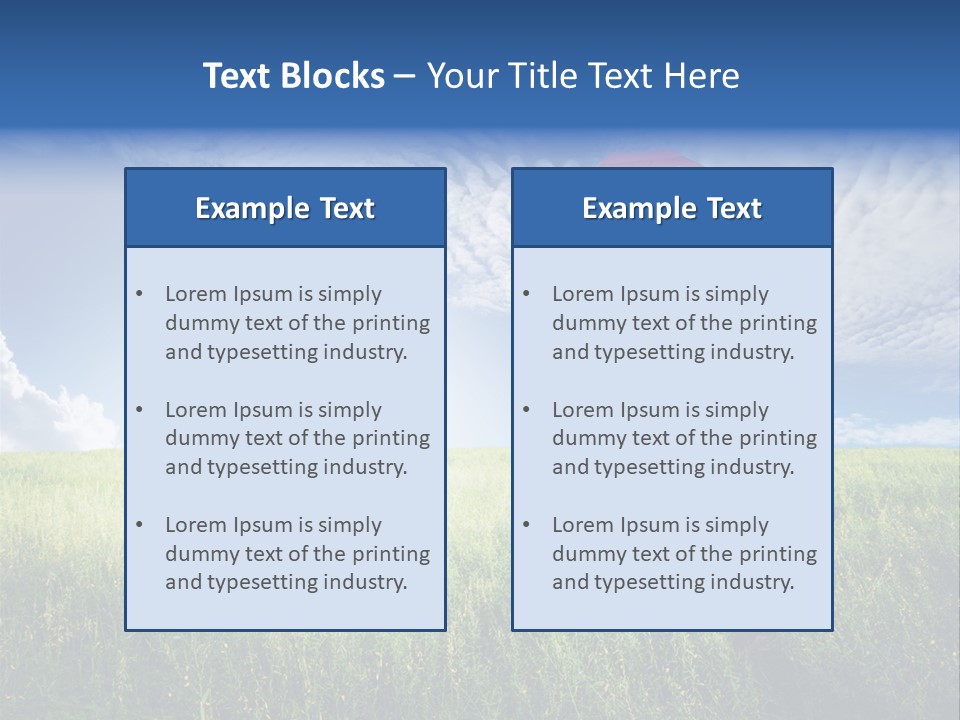 Sky Professional Summer PowerPoint Template