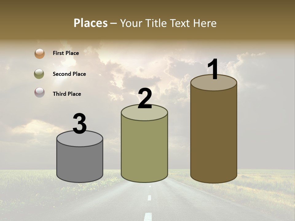 Highway Dawn Line PowerPoint Template