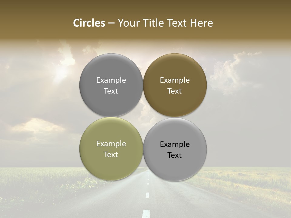 Highway Dawn Line PowerPoint Template