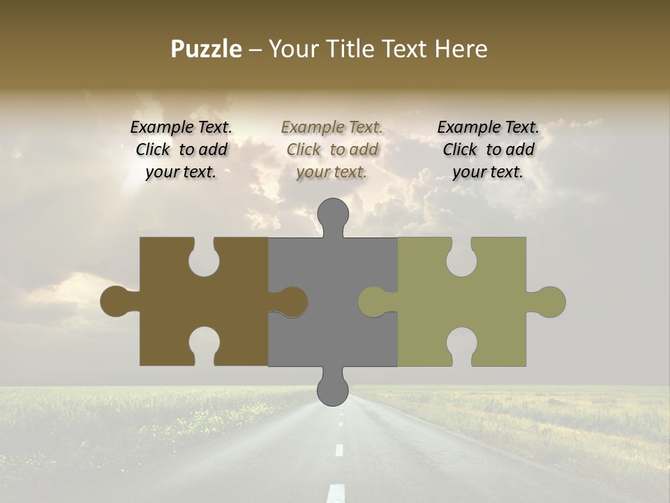 Highway Dawn Line PowerPoint Template