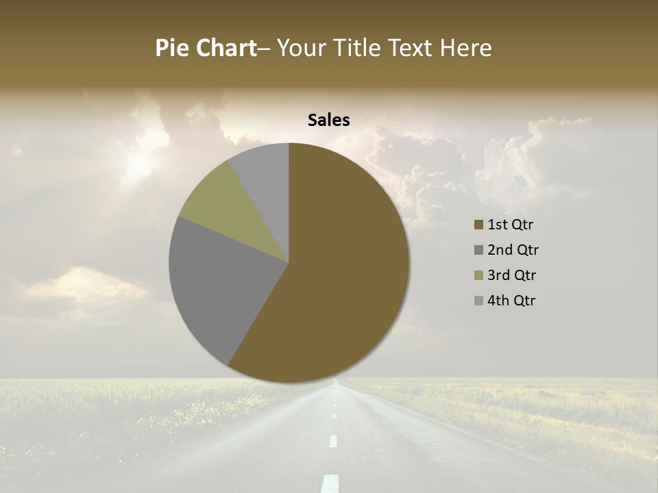 Highway Dawn Line PowerPoint Template