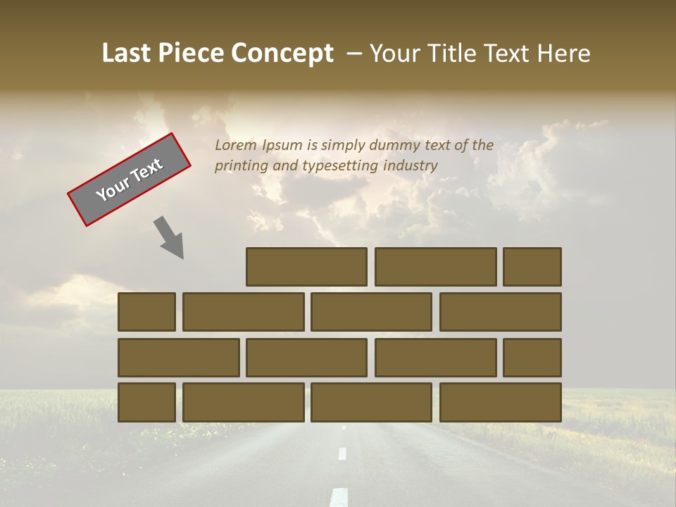 Highway Dawn Line PowerPoint Template