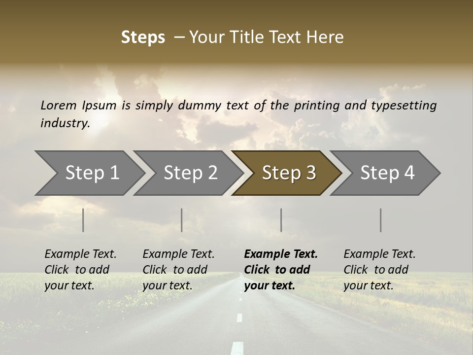 Highway Dawn Line PowerPoint Template