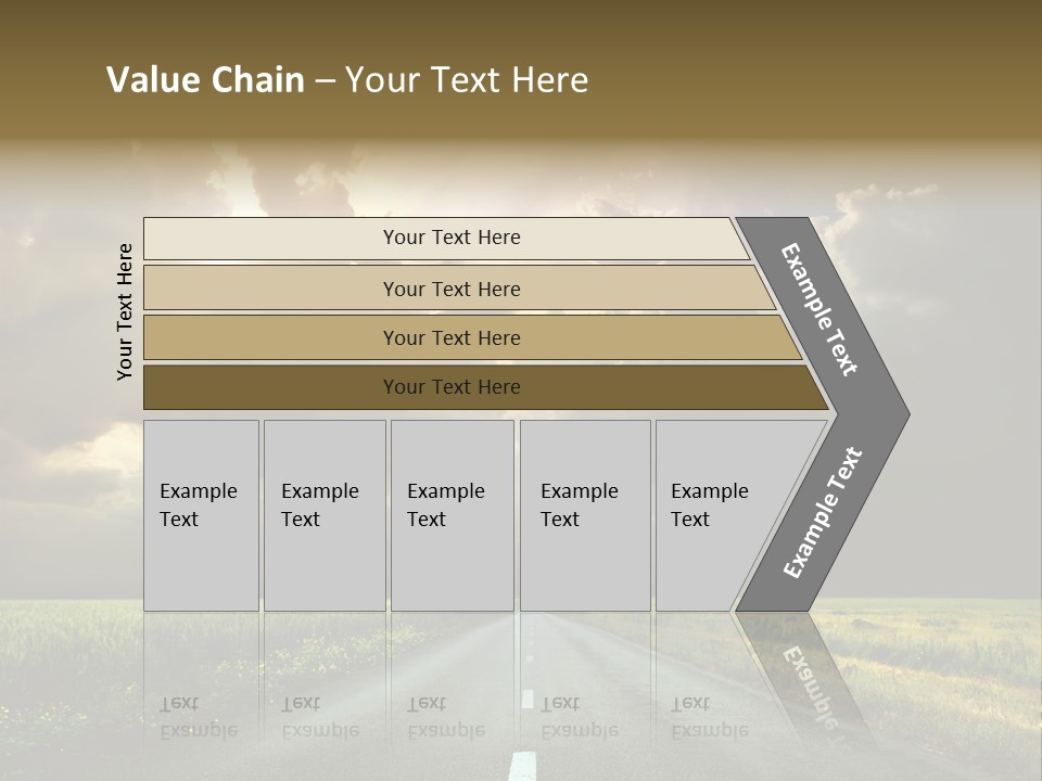 Highway Dawn Line PowerPoint Template