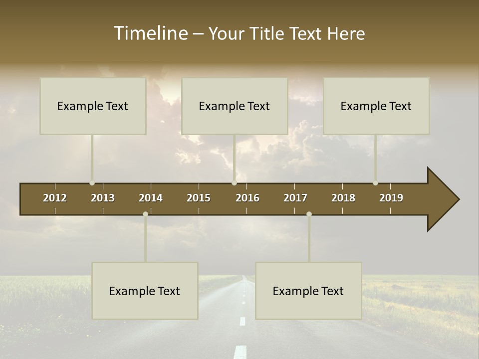 Highway Dawn Line PowerPoint Template