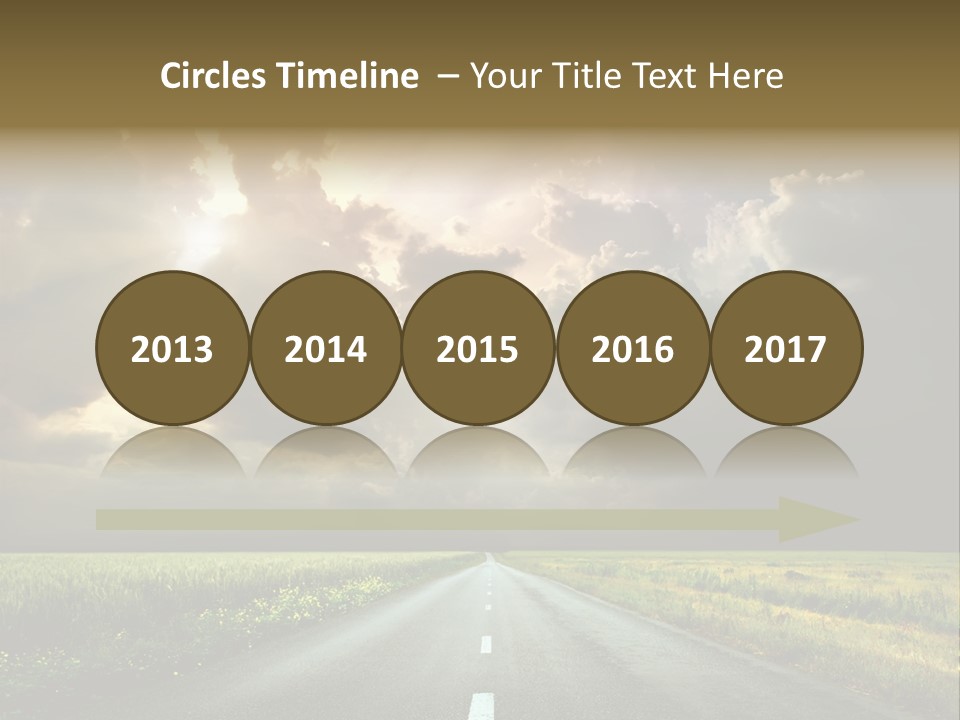 Highway Dawn Line PowerPoint Template