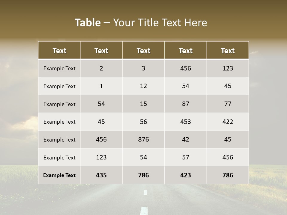 Highway Dawn Line PowerPoint Template