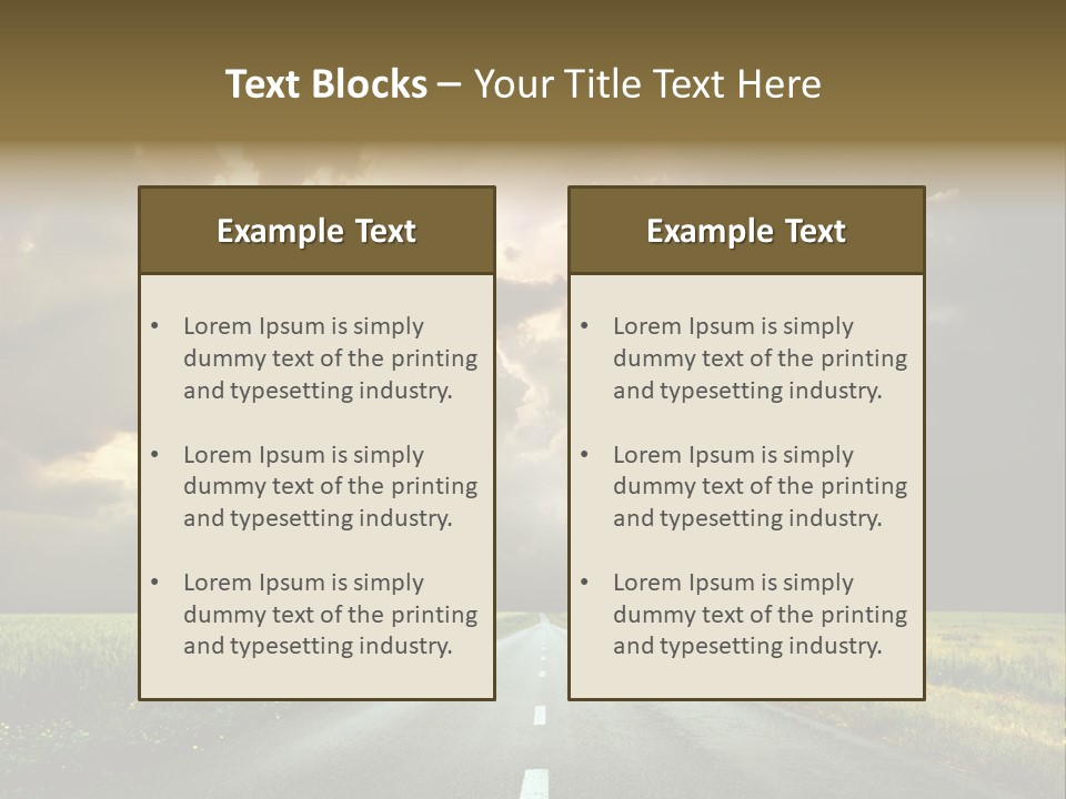 Highway Dawn Line PowerPoint Template