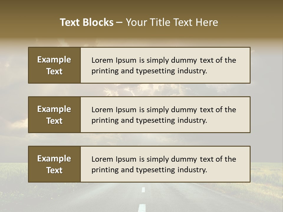 Highway Dawn Line PowerPoint Template