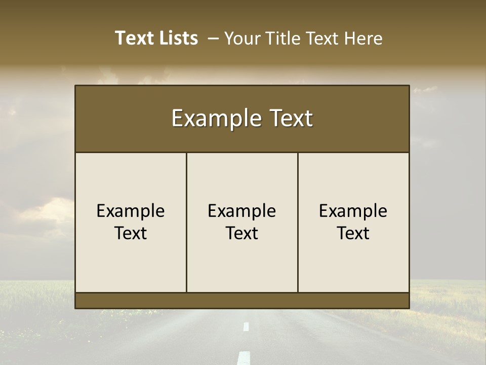 Highway Dawn Line PowerPoint Template