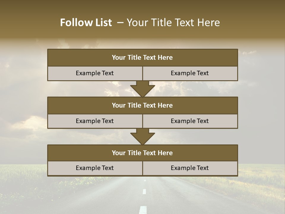 Highway Dawn Line PowerPoint Template