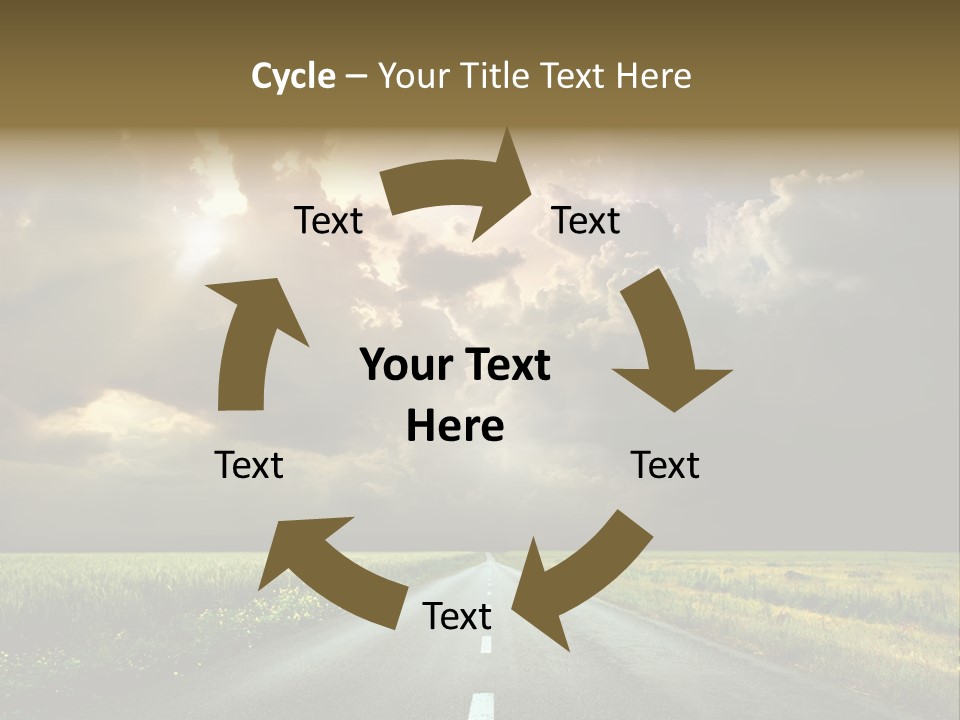 Highway Dawn Line PowerPoint Template