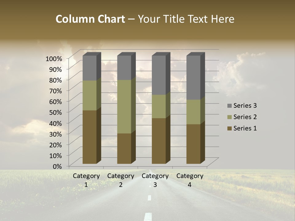 Highway Dawn Line PowerPoint Template