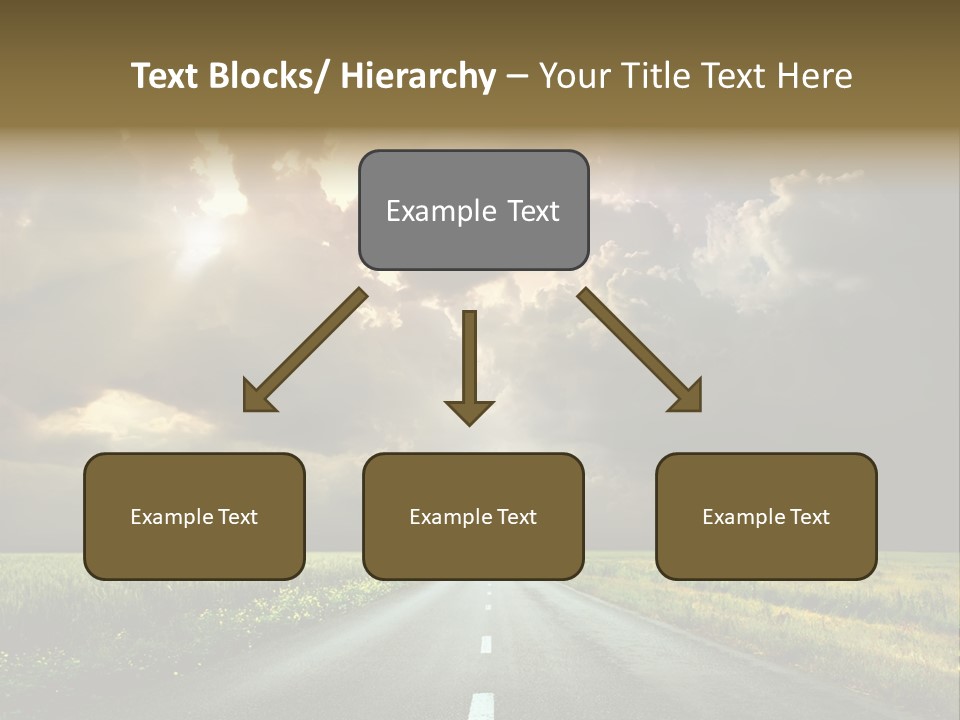 Highway Dawn Line PowerPoint Template
