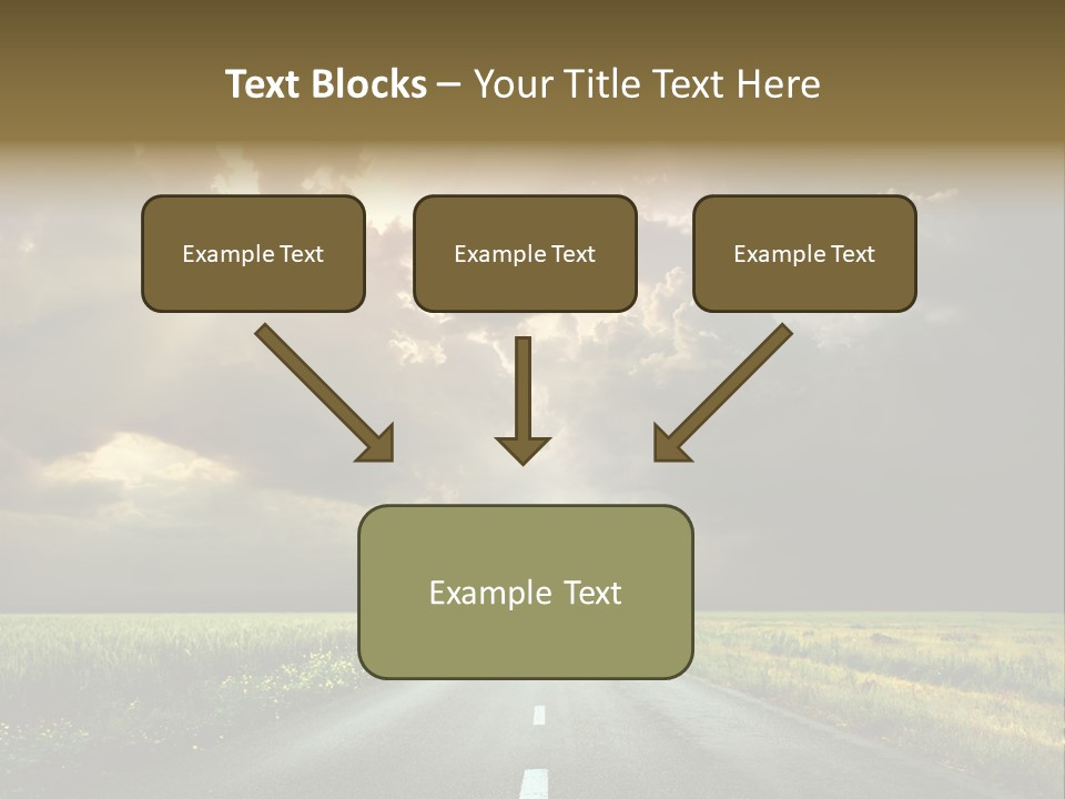 Highway Dawn Line PowerPoint Template