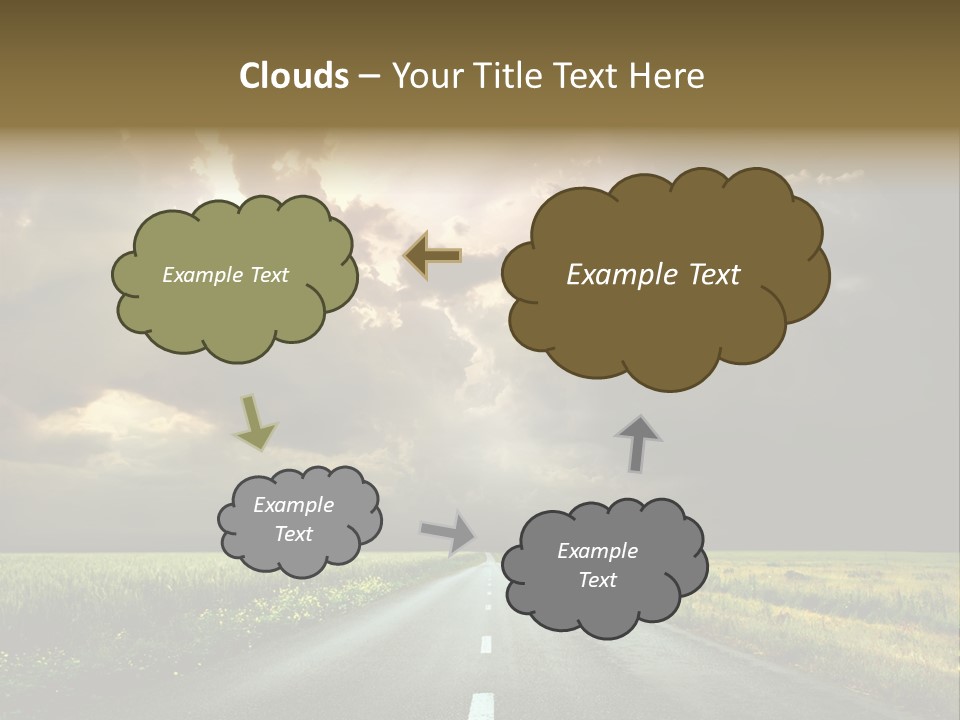 Highway Dawn Line PowerPoint Template
