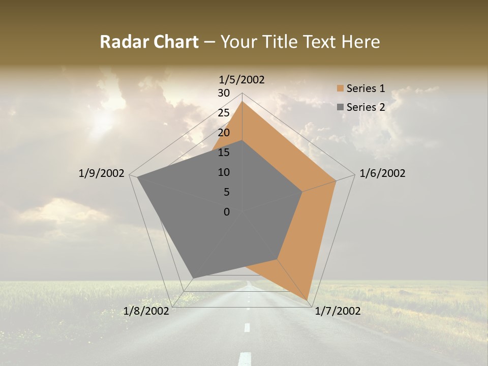 Highway Dawn Line PowerPoint Template