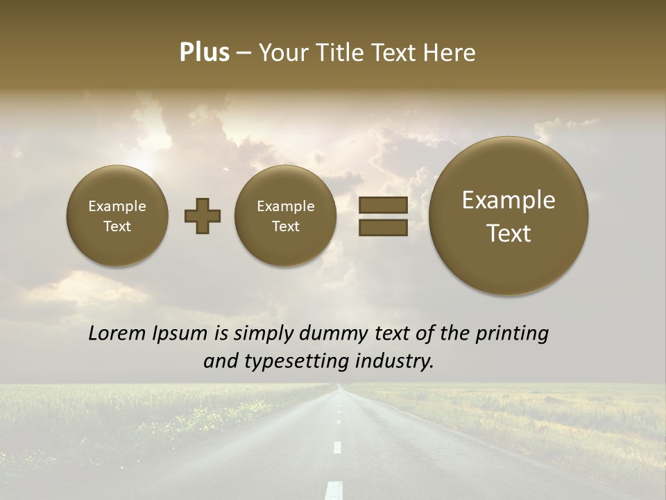 Highway Dawn Line PowerPoint Template