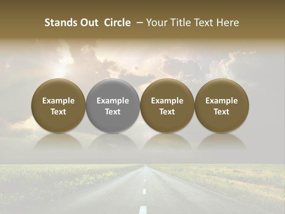 Highway Dawn Line PowerPoint Template
