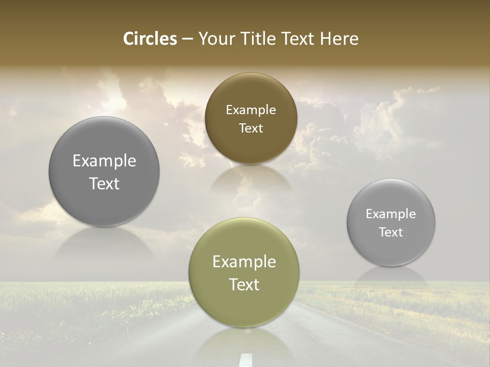 Highway Dawn Line PowerPoint Template