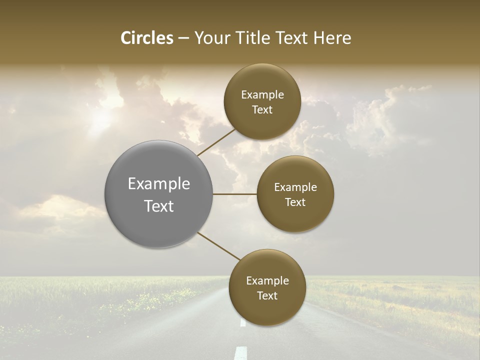 Highway Dawn Line PowerPoint Template