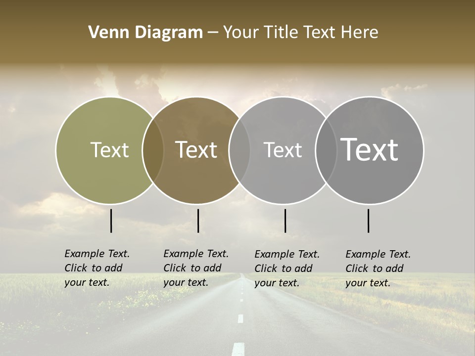 Highway Dawn Line PowerPoint Template