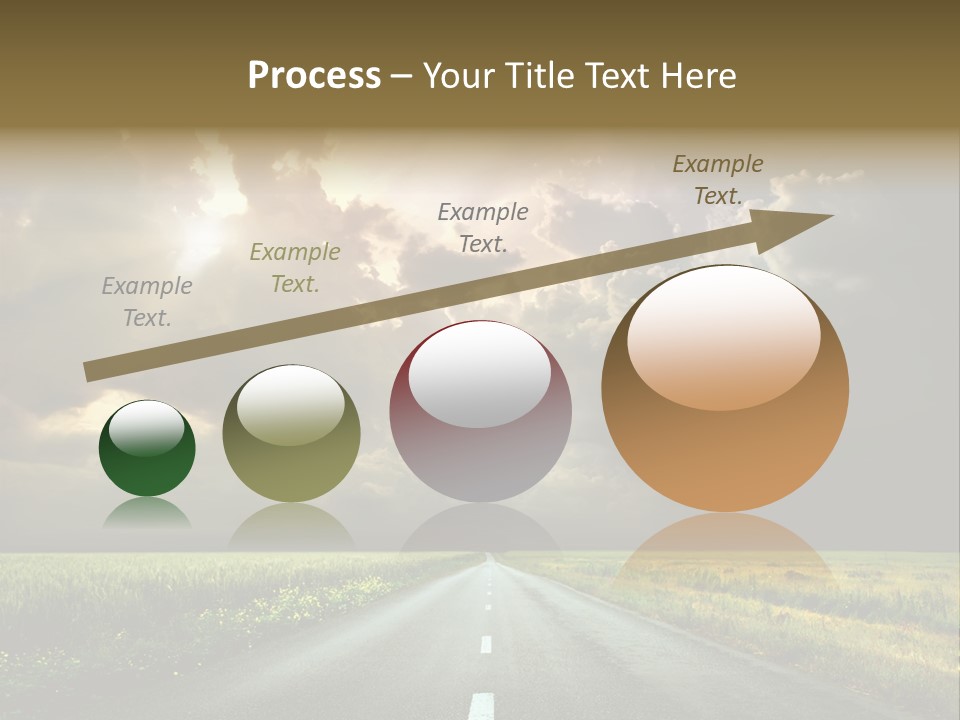 Highway Dawn Line PowerPoint Template