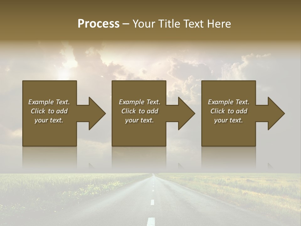 Highway Dawn Line PowerPoint Template