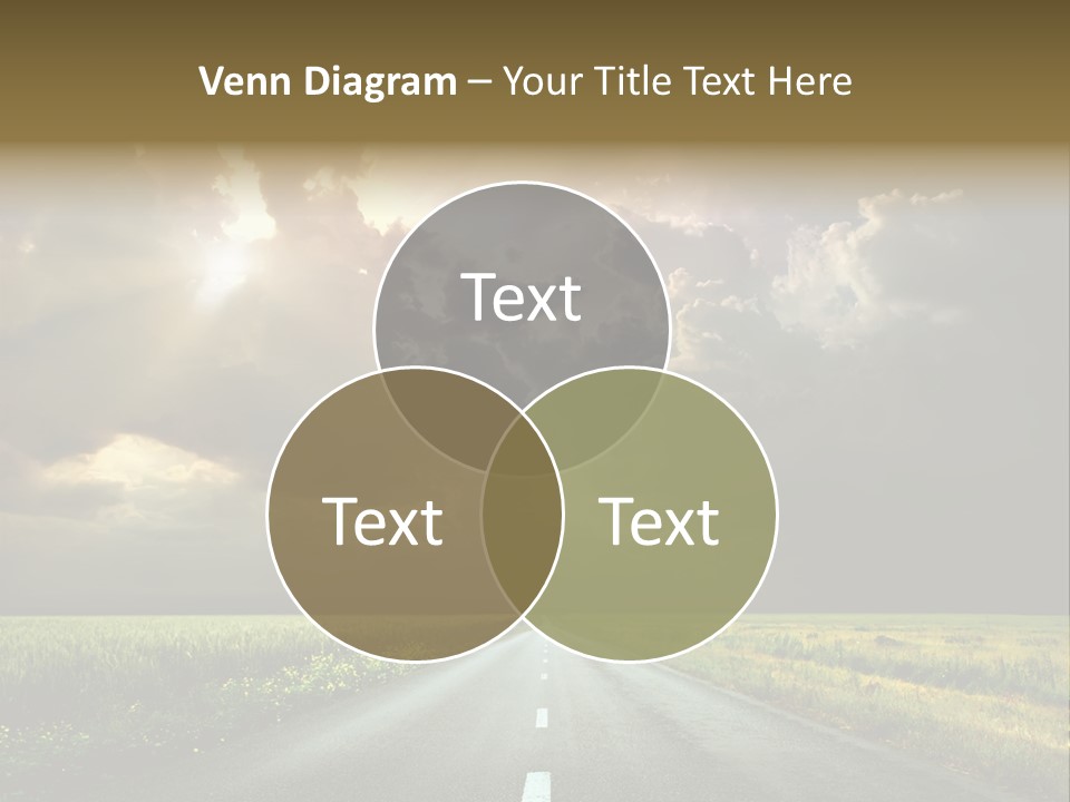 Highway Dawn Line PowerPoint Template