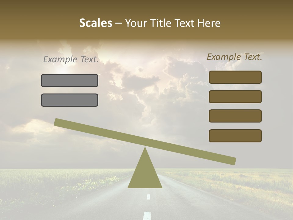Highway Dawn Line PowerPoint Template