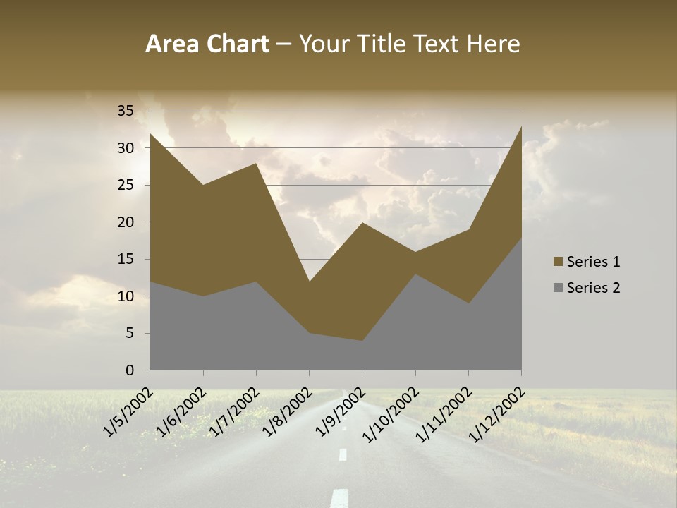 Highway Dawn Line PowerPoint Template
